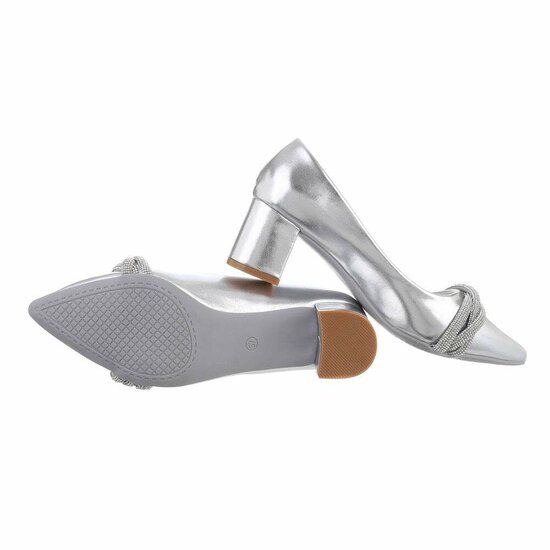 Zilveren pump Miko.
