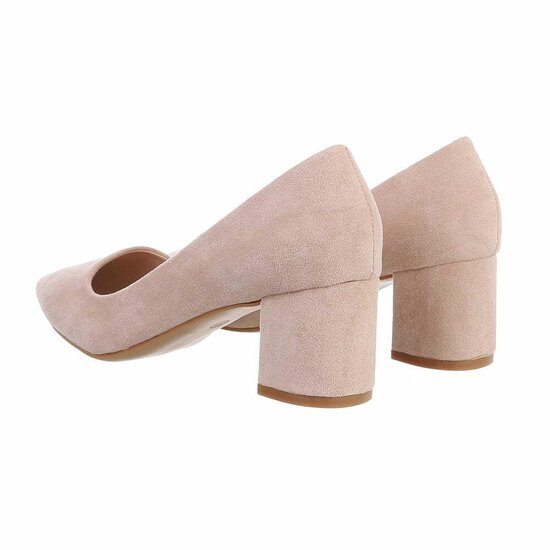 Beige klassieke daimen pump Jadey.