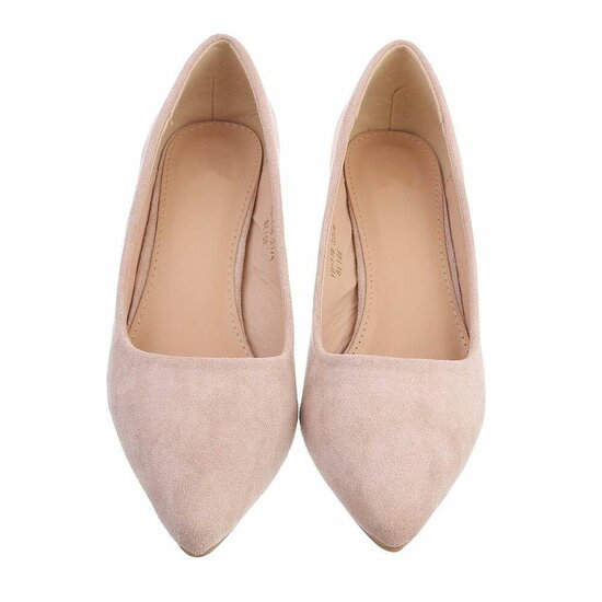 Beige klassieke daimen pump Jadey.