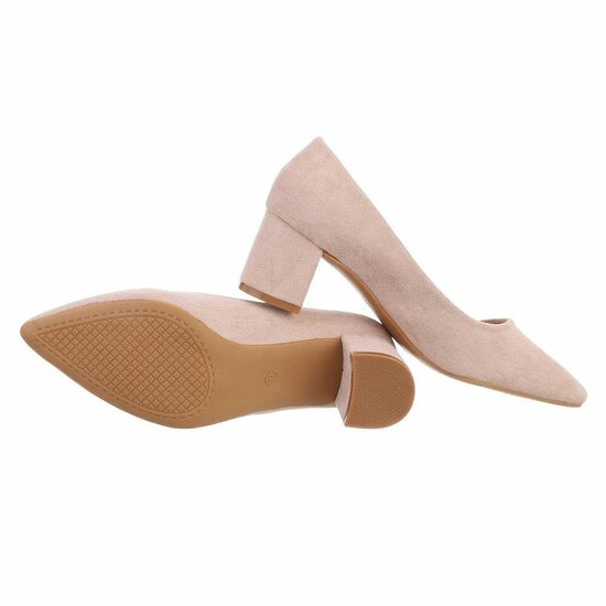 Beige klassieke daimen pump Jadey.