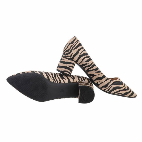 Klassieke daimen pump met zebraprint  Jadey.