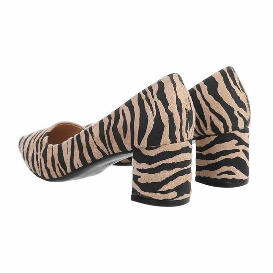 Klassieke daimen pump met zebraprint  Jadey.