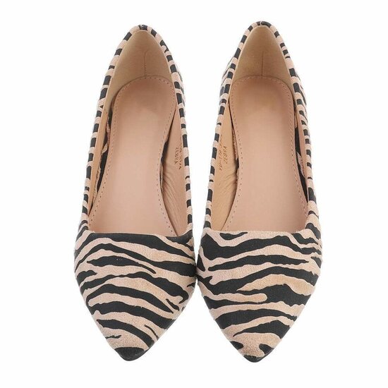 Klassieke daimen pump met zebraprint  Jadey.