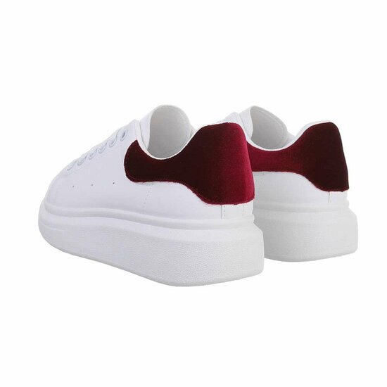 Lage witte-bordeaux sneaker Arife.