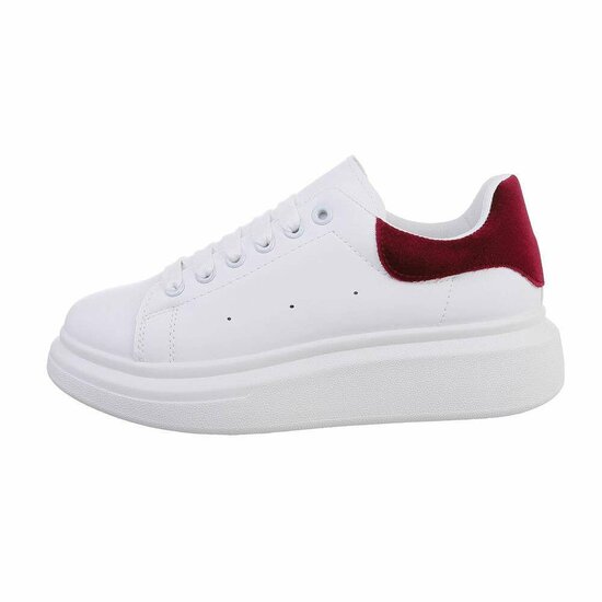 Lage witte-bordeaux sneaker Arife.