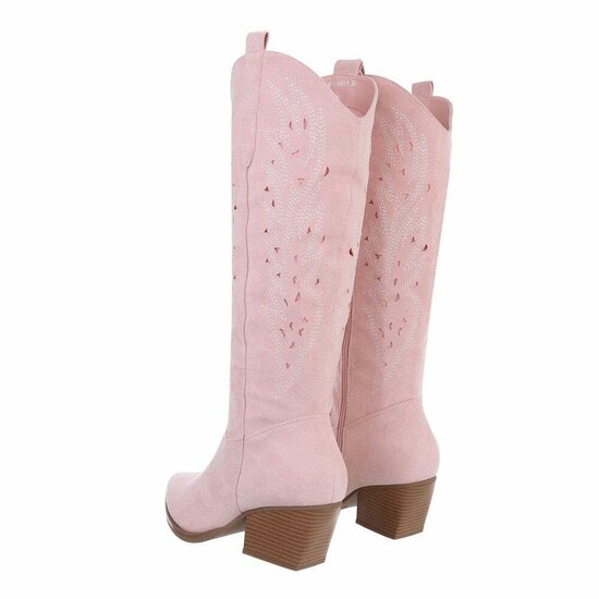 Halfhoge rose daimen laars Hennie.SOLD OUT