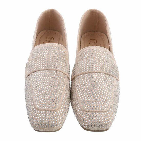 Beige mocassin Jolanda.