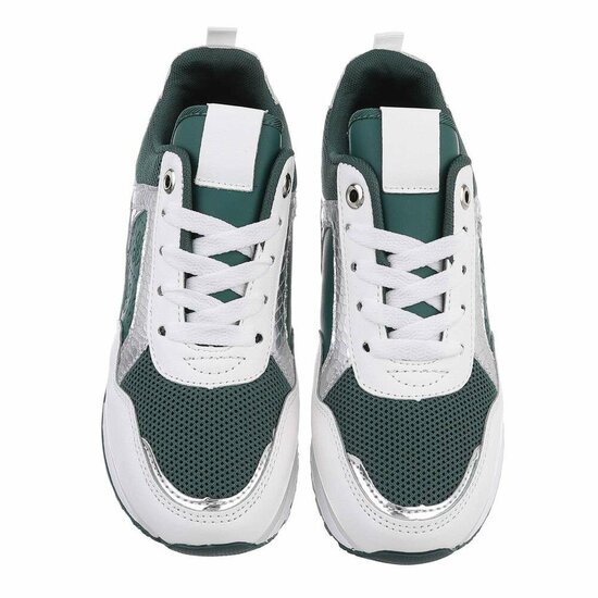 Groene mix lage mix sneaker Chaira.