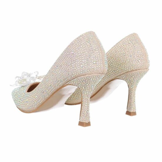 Gouden high heel pump Mirjam.