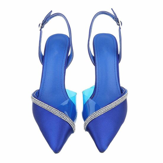 Blauwe slingback pump Dinie.