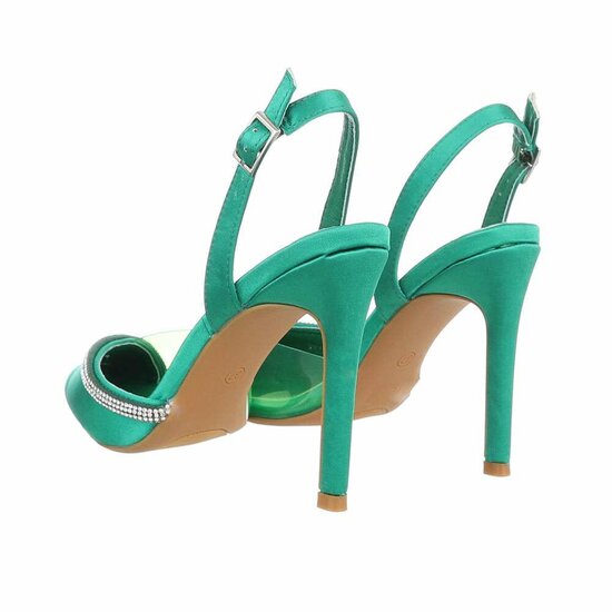Groene slingback pump Dinie.