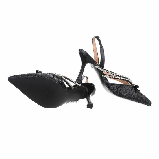 Zwarte slingback pump Bianca.