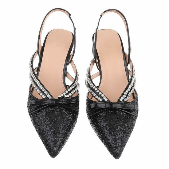 Zwarte slingback pump Bianca.