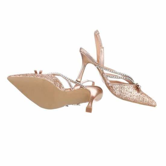 Champagne slingback pump Bianca.