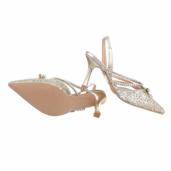 Gouden slingback pump Bianca.
