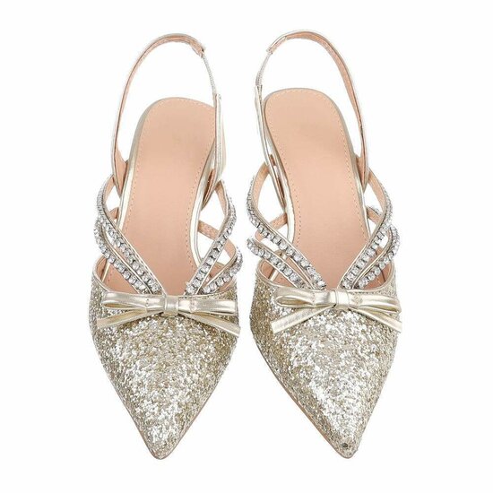 Gouden slingback pump Bianca.
