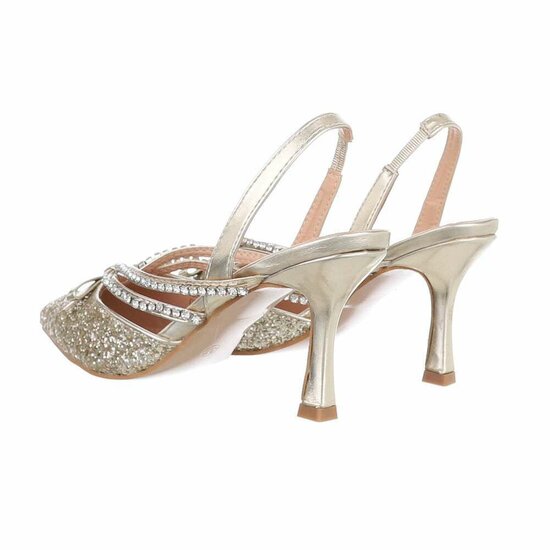 Gouden slingback pump Bianca.