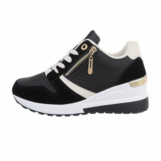 Zwarte discount hoge sneaker