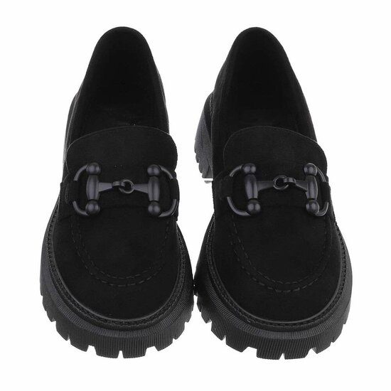 Zwarte daimen mocassin Albertine.