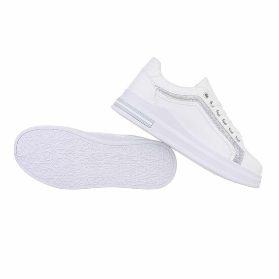 Lage witte mixed  sneaker Ameera.