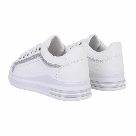 Lage witte mixed  sneaker Ameera.