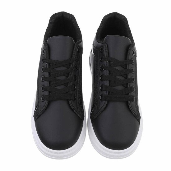 Lage zwarte mixed sneaker Ameera.