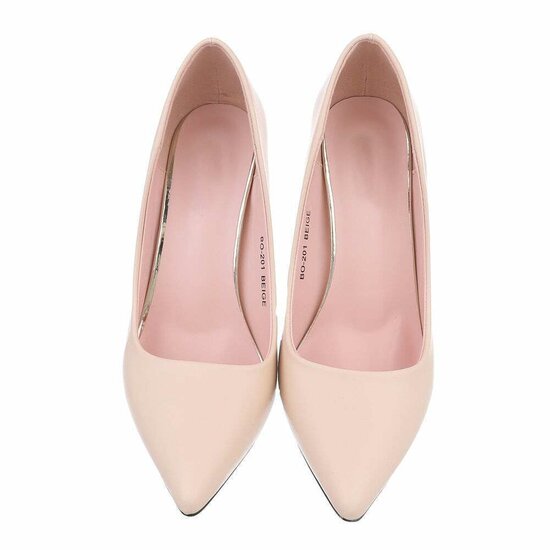Beige high heel pump Angel.