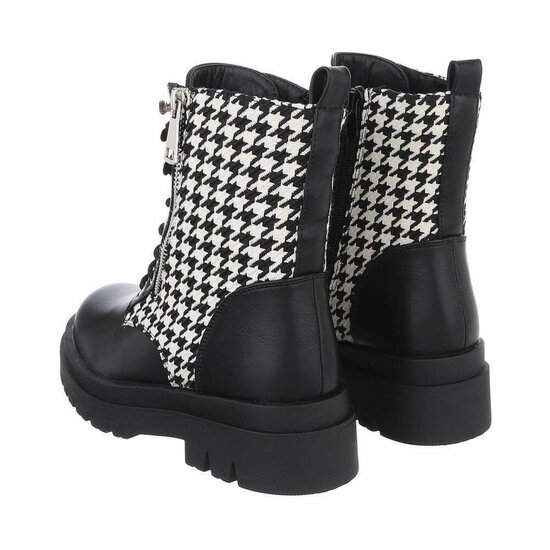 Zwarte mixed printed boot Soly