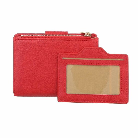 Rechthoekige kleine rode portemonnee