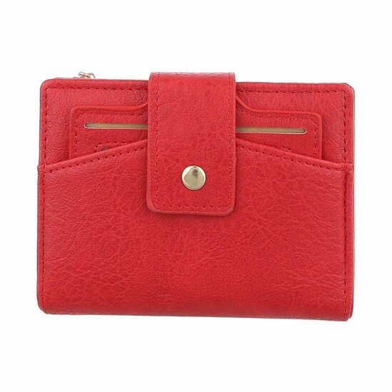 Rechthoekige kleine rode portemonnee
