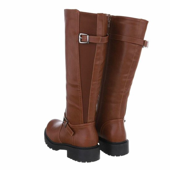 Klassieke camelkleurige hoge laars Marita.