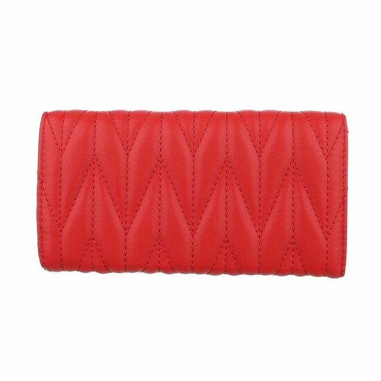 Rechthoekige gemoltoneerde rode portemonnee