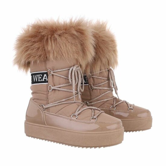 Kaki winterboot Stacey.  