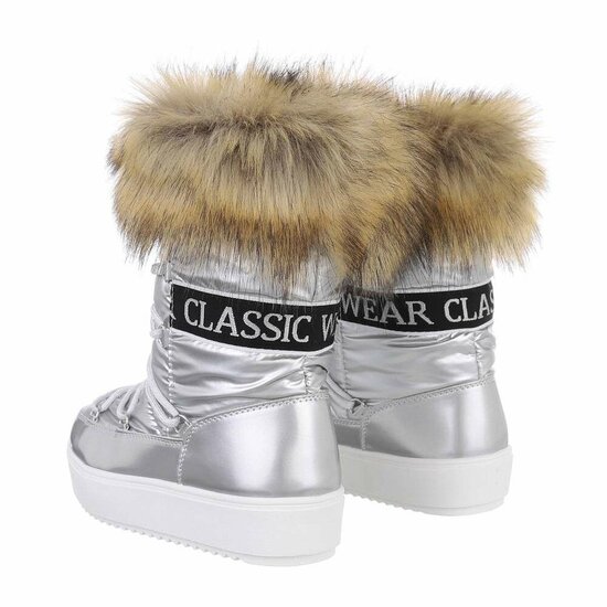 Zilveren winterboot Stacey.