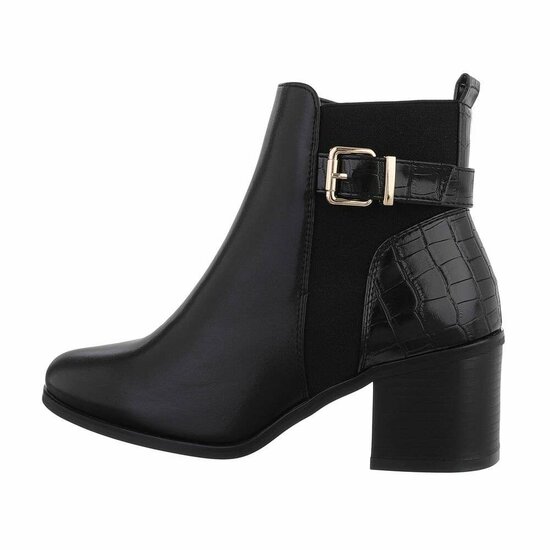 Bottines noires croco Danique