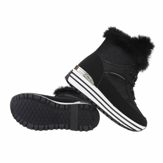 Hoge zwarte winter sneaker Stansie  