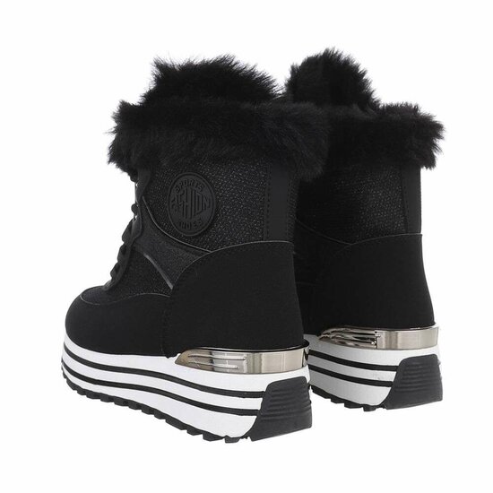 Hoge zwarte winter sneaker Stansie  