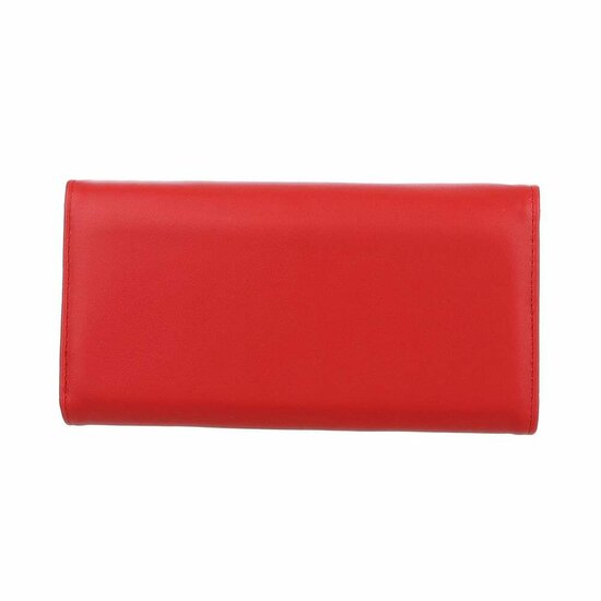 Rode rechthoekige portemonnee