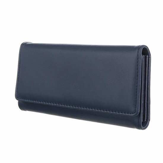 Donker blauwe rechthoekige portemonnee
