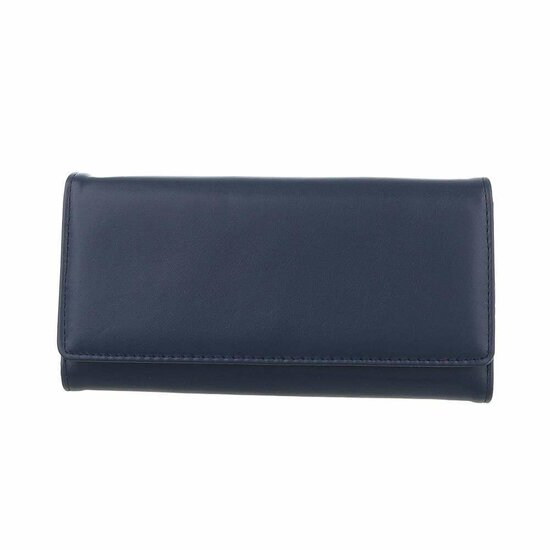 Donker blauwe rechthoekige portemonnee