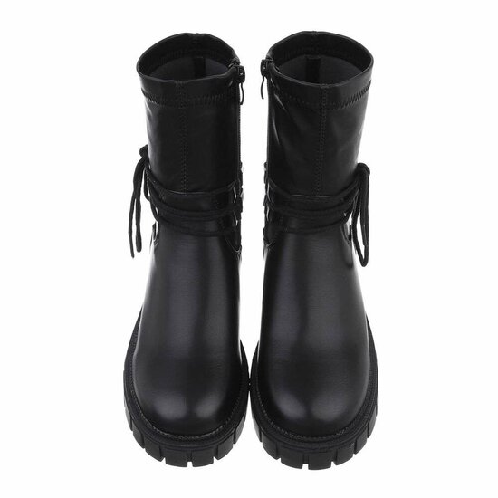 Zwarte mixed boot Stanzi