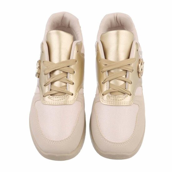 Lage goud-beige sneaker Josefina