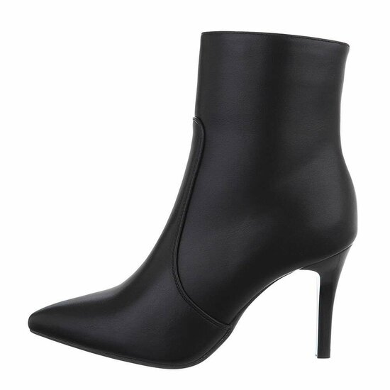 Zwart high heel enkellaarsje Whisma