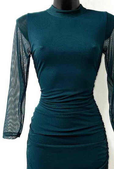 Prachtige teal blauwe bodycon jurk.