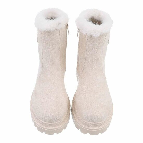 Beige daimen winterboot Irene