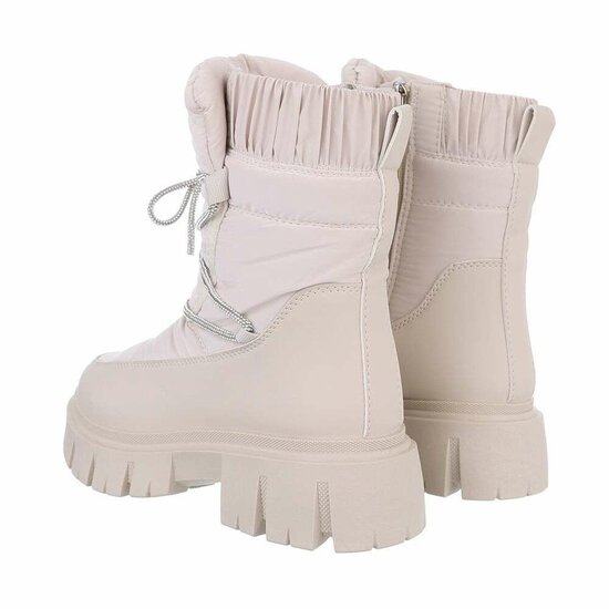 Beige winterboot Leslie