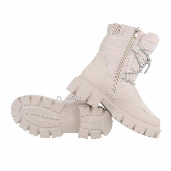 Beige winterboot Leslie