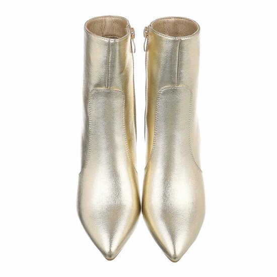 Gouden high heel enkellaarsje Jellie