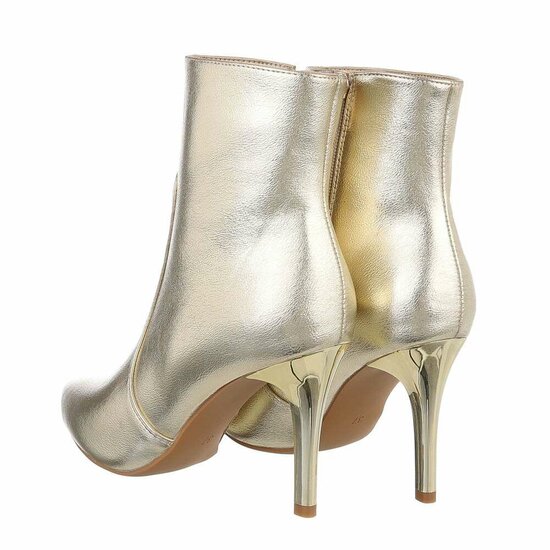 Gouden high heel enkellaarsje Jellie