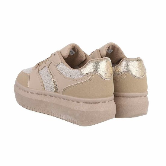 Lage kaki bruine mix sneaker Rachelle